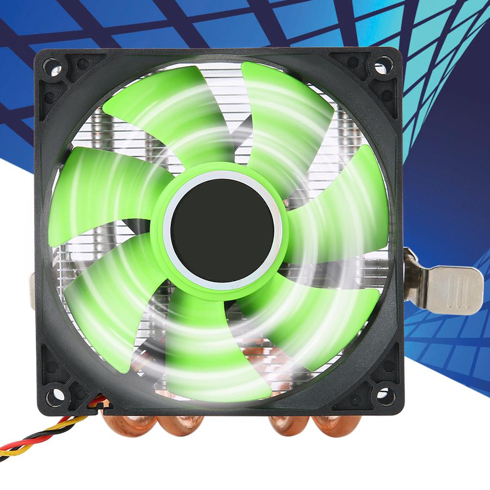 CPU Cooler Radiator Down Shot 4 Brass Heatpipe General Computer Fan (3pin without light)(Green )