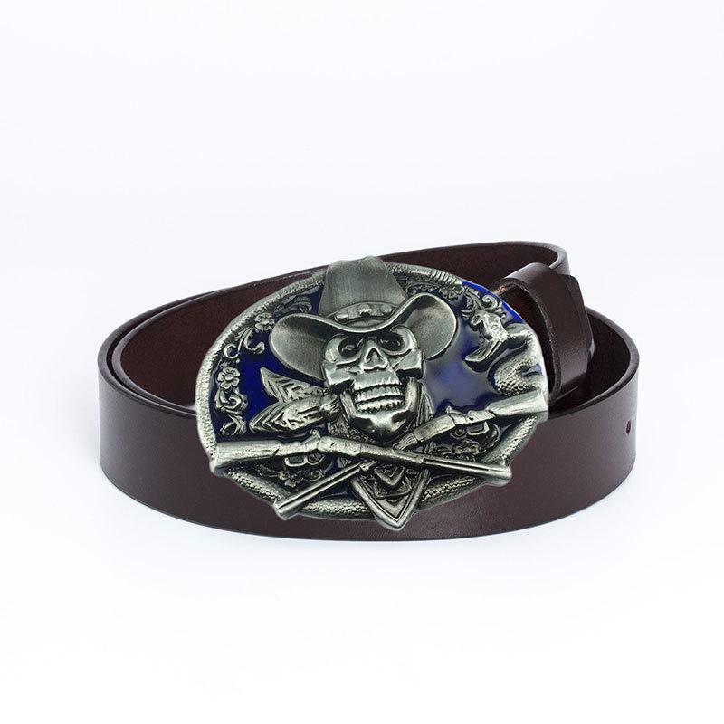 Trendy Men's Retro Cowhide Leather Belt - Genuine Casual Style for Trousers