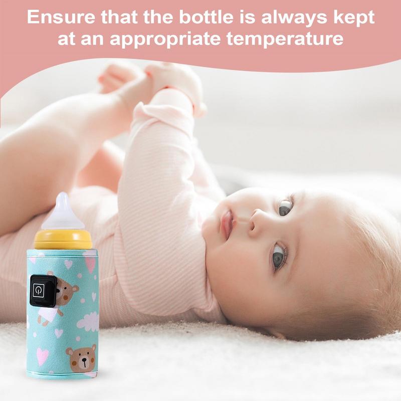 Bottle Warmer Sleeve 3 Temp Adjustable Car Bottle Warmer Fast Heating Travel Accessories Lightweight Protective Sleeve For