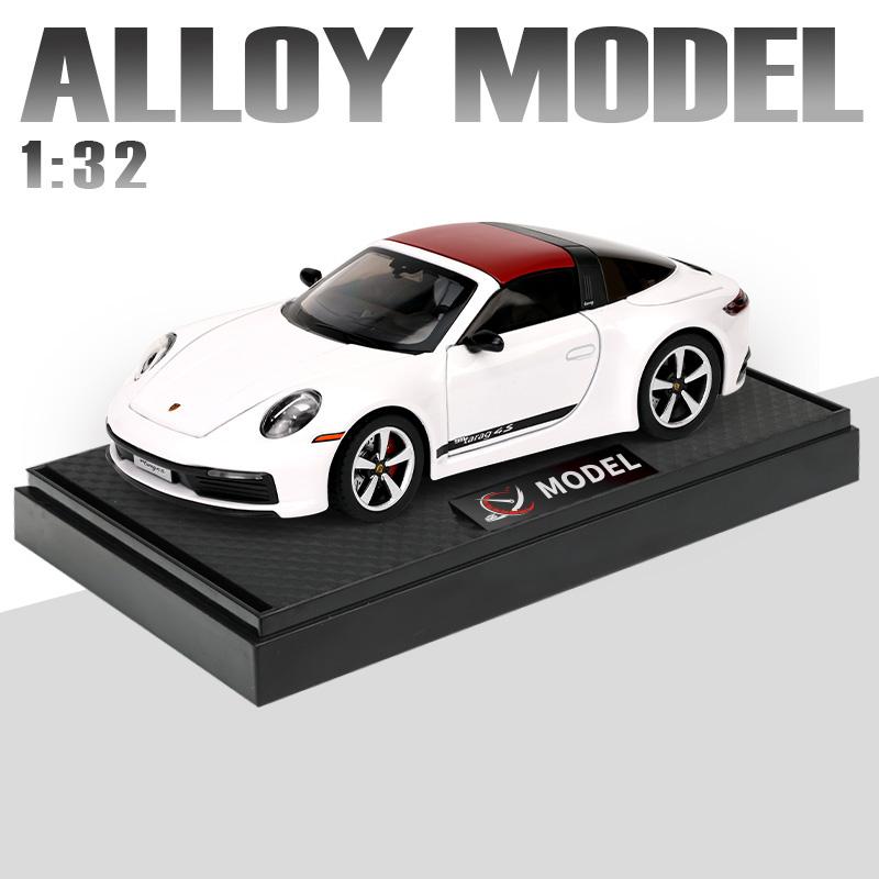 1/32 Porsche 911 Model Sports Car Toys Alloy Diecast Doors Opened Simulation Interior Rubber Tires Exquisite Supercar Toy