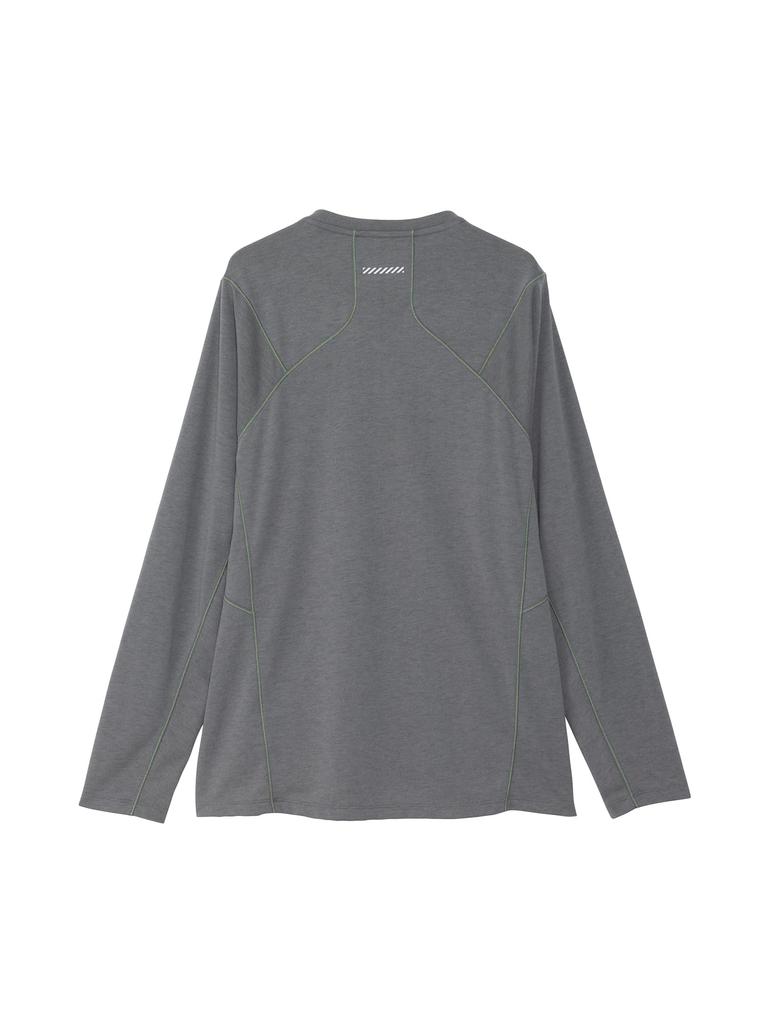 Helly Hansen L/S LIFA Tech Crew Tee, Sky Gray, Large