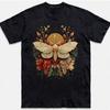Boho Moth T-Shirt Celestial Moon Phase Insect Nature Botanical Cottagecore