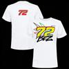 72 Sin Marco Bezzecchi Camiseta Gráfica para Hombre Oversize Algodón Unisex Cuello Redondo Manga Corta Y2k Popular Estilo Callejero Moda Camiseta