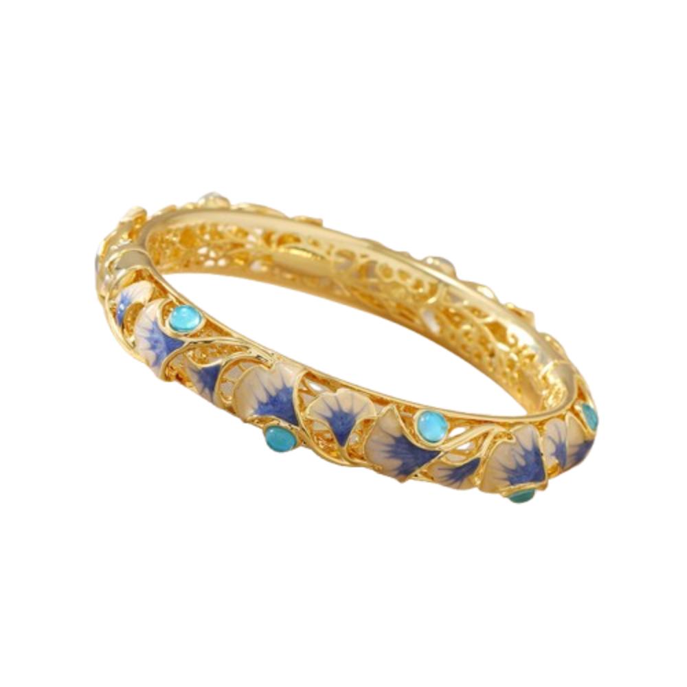 Dvojitý náramek Vintage Cloisonne Tradiční dámský náramek na ruku pro dívky