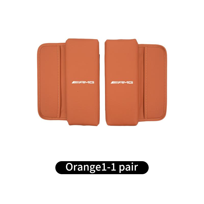 Car Armrest Cushion Anti Scratch Protection Cover Storage Pocket For Mercedes Benz AMG C180 C300 W124 W176 W177 C200 C260 GLC