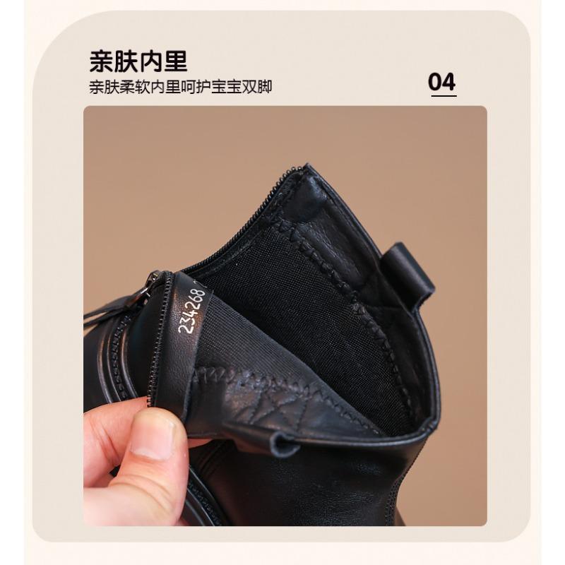 Kids Girls Fashion Soft Leather Ankle Martin Boots Casual Short Boots