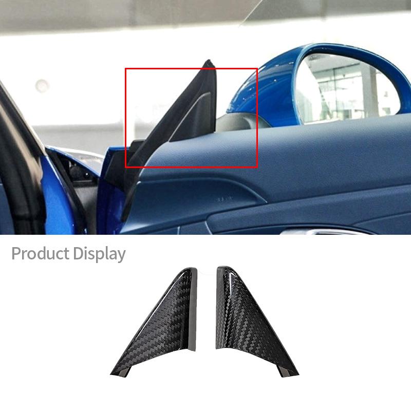 For Porsche 718/911 2012-2019 Inner A Pillar Triangle Decoration Frame Cover 100% Real Carbon Fiber Car Interior Accessories
