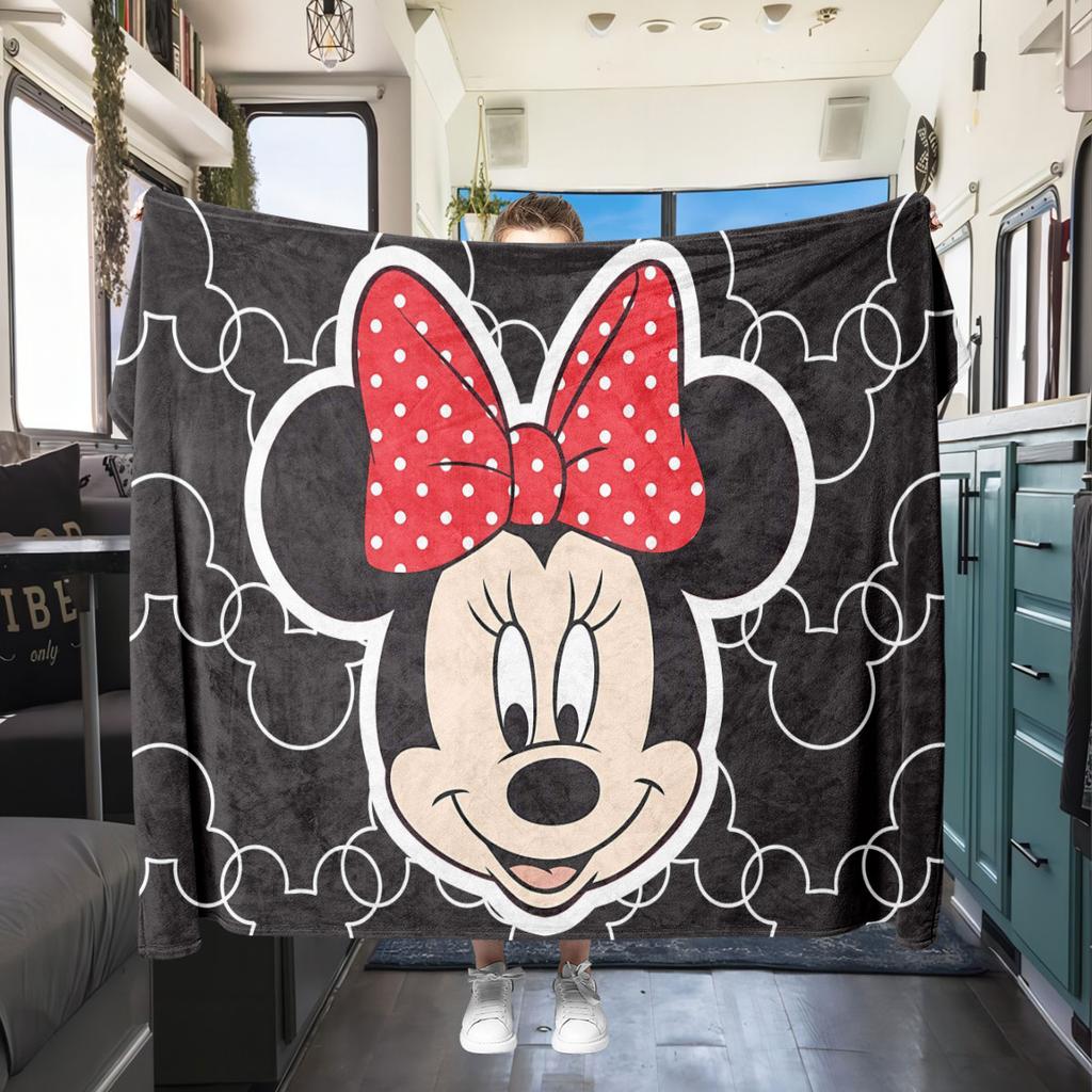 Mickey Travel Picnics Flannel Blanket Print Cartoon for Bedrooms Sofas Beds Chairs Home Decor Great Gift Idea All Seasons