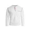Men's Solid Color Stand Collar Henley Shirt, Long Sleeve Business Casual Sports Top, Spring Summer Daily Versatile Pullover T-Shirt