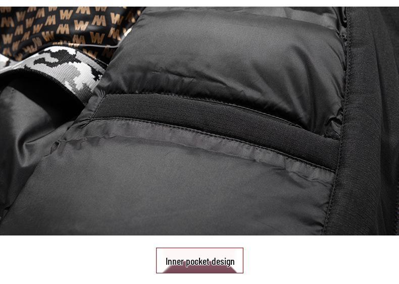 Trendy Mid-Length Winter Hooded Down Jackets: Casual, Loose, Multi-Pocket Style for Couples
