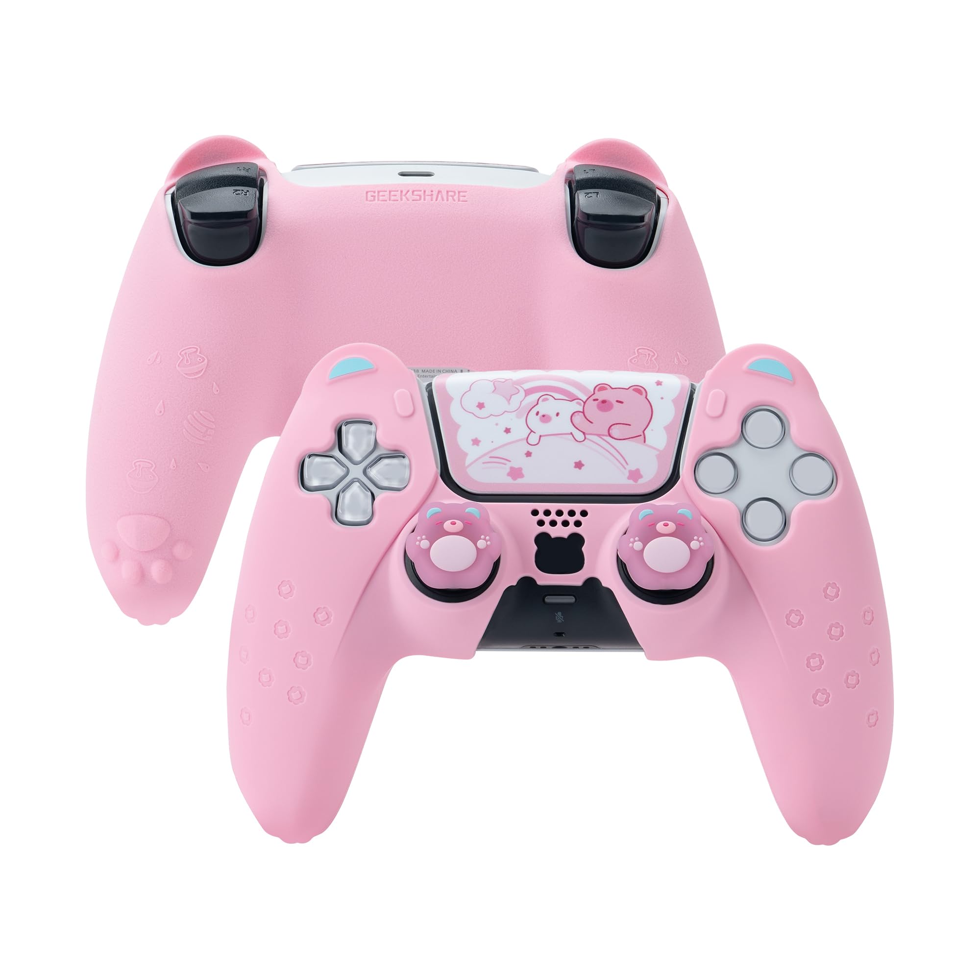 

Контролер GeekShare PS5 Silicone Soft Skin Сумісний із PlayStation 5 Обкладинка та наклейка контролера PS5 Захисний Захисний Легкий для PS5