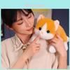 Charming Cat Doll Soft Plush Toy For Kids Ideal For Sleeping And Cuddling In Yellow White Gray And Black Variations