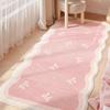 Cream Style Carpets for Living Room Girly Bedroom Decor Carpet Fluffy Soft Pink Bedside Irregular Shape Rug Home Plush Floor Mat