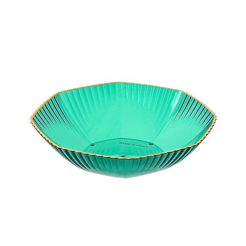 Light Luxury Bronzing Star Anise Fruit Plate Household Transparent Pet Plastic Fruit Plate Coffee Table Dried Fruit Candy Plate