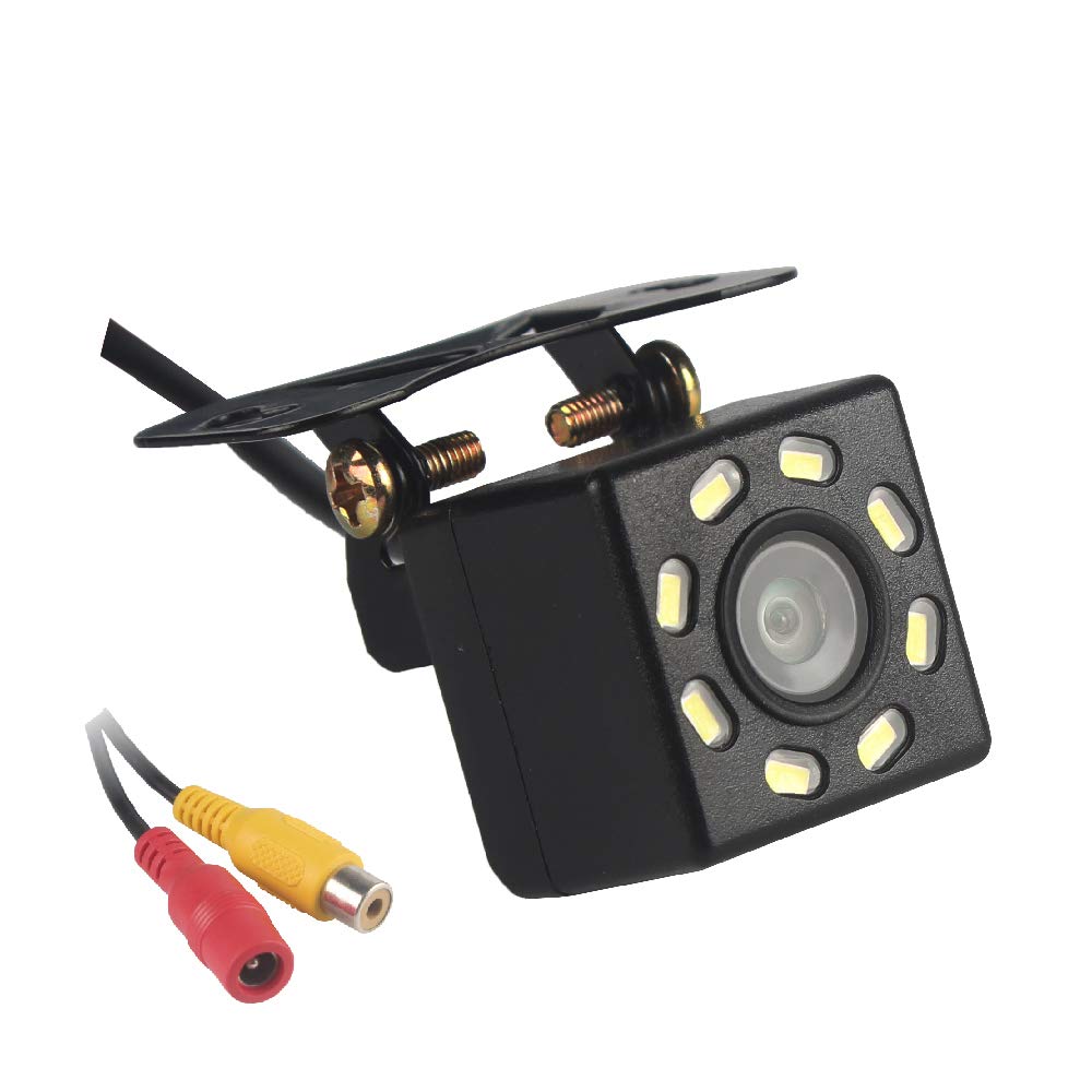 Yaoote Car Rearview Mirror Camera Universal Backup Parking Camera 8 LED Night Visible Waterproof 170 Wide Angle HD Color Picture