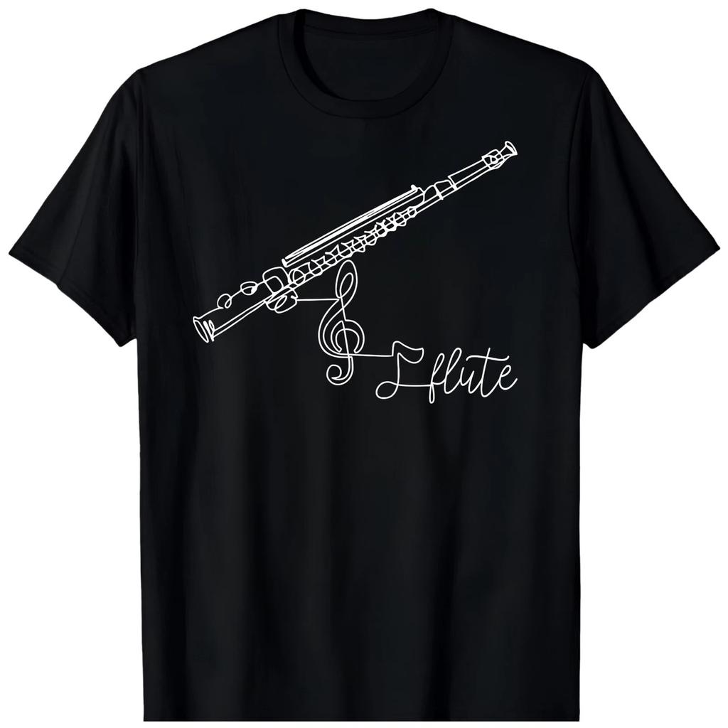 Flute Player Flutist Marching Band Music Lover Musician BLACK T-Shirt 0909