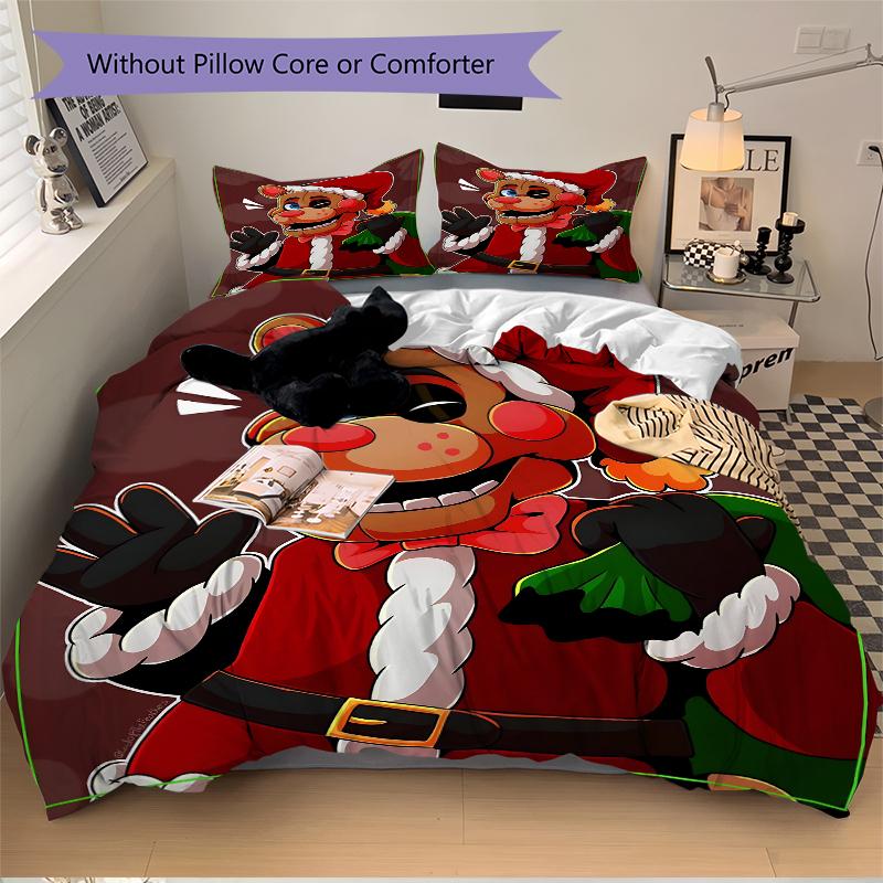 3Pcs Christmas Freddy'S Celebration Bedding Sets For All Sizes New 3D Printed Bed Cover Comforter Duvet Cover Pillowcase Bedroom Decoration