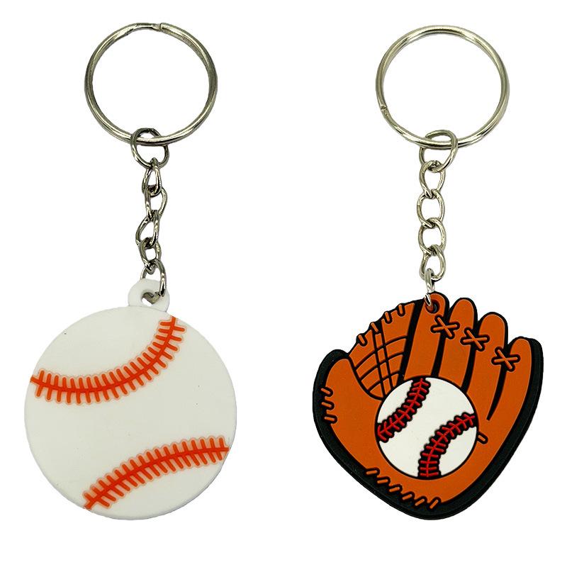 PVC Soft Baseball Keychain - Modern Minimalist Sports Accessory