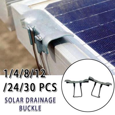4/8/12/24/30pcs Stainless Steel Suitable for Solar Panels with A Thickness of 30mm 40mm Solar Panel Water Guide and Mud Drain Clip for Solar Panels