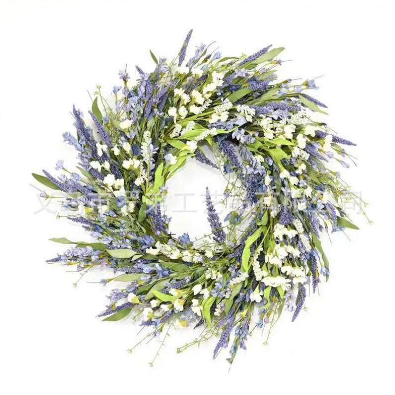 Easter Wreath Decor With Artificial Daisies Sunflowers Door Wall Hanging Home Party Decoration