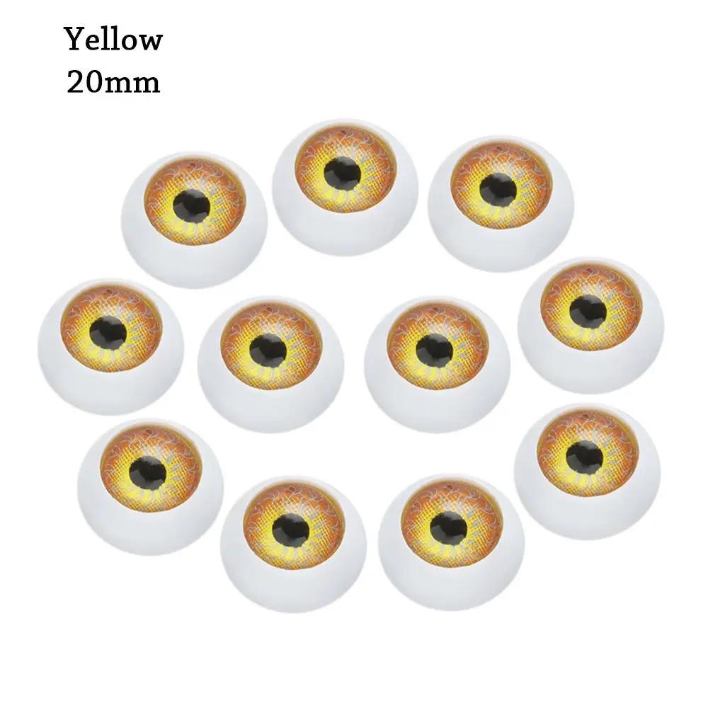 10Pcs 12Mm/20Mm Plastic Doll Safety Eyes For Animal Toy Puppet Making Dinosaur For Bjd Doll Round Eyes Diy Craft Accessories