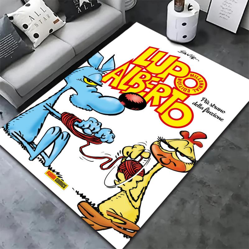 Lupo Alberto Carpet Rug for Living Room Bedroom Home Sofa Decoration,Kids play Nonslip Floor Mat