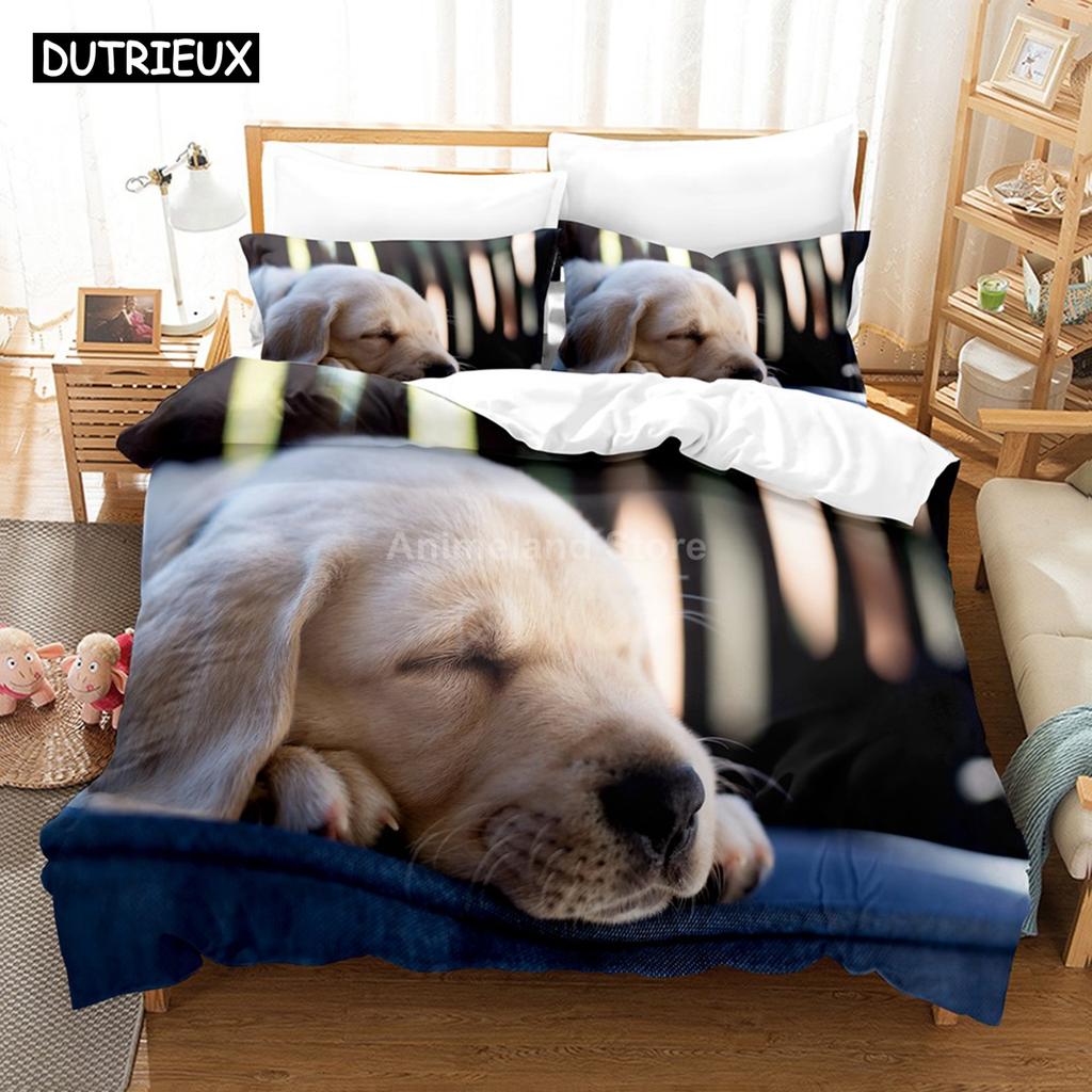 Lovely Dog Dalmatian Bedding Set 3d Luxury Duvet Cover Sets Comforter Bed Linen Queen King Single Size Black White Animal Pet