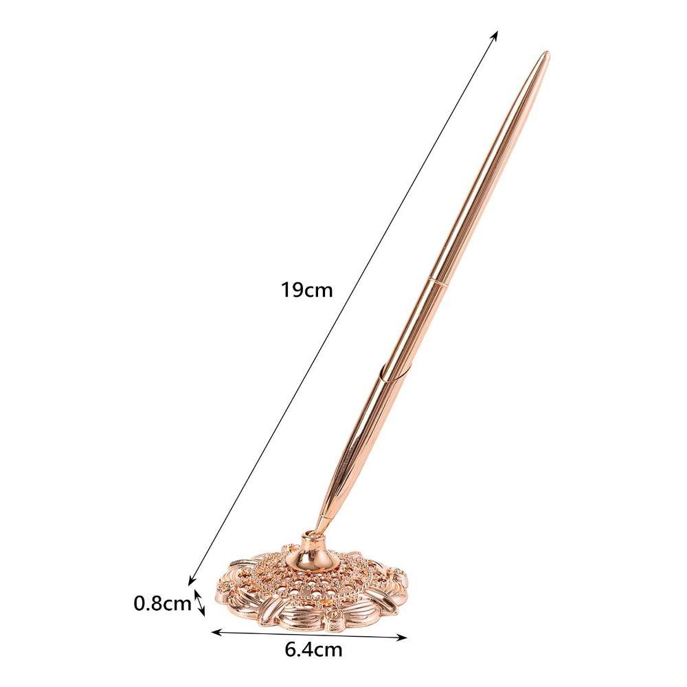 Wedding Decor Reception Desk Pen Attached Base Metal Pen Stand Holder  Guest Book