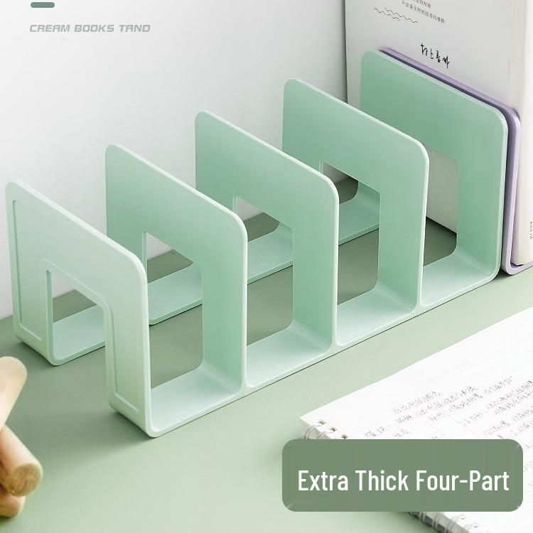 Bookshelf & Bookend Student Desk Organizer with Study Storage and Display Single Slot - Black