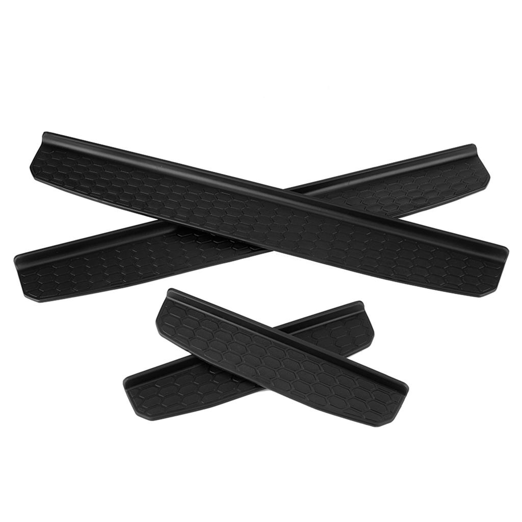 4pcs Car Threshold Decoration Trim Fit for JK 4 Door 2018+ Black