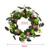 Easter Egg Wreath Artificial Wreaths Garland with Colorful Eggs for Patio Porch