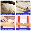 6Pcs Silicone Rolling Pin Guides Dough Leveler Sticks Multi-Function Dough Thickness Rails Dough Pastry Ruler Kitchen Supplies