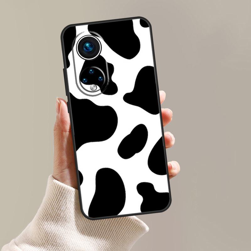 White Black Cow Print Cover For Honor X8 X8a X9 X9a X7a X7 X6a 8X 9X Magic 5 Lite Pro Honor 70 50 90 Lite Case