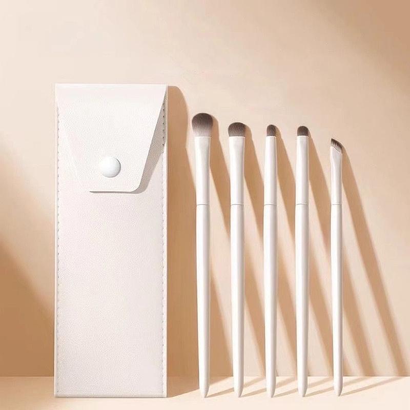 

5 шт./компл. пушистая угловая кисть для подводки глаз, бесшовное покрытие, многофункциональный набор кистей для макияжа из искусственного волокна с сумкой для хранения