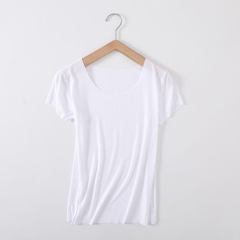 Elegant Summer Short Sleeves Tops Sexy Women Basic Tees Cropped T-shirt Blouse