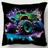 Stück Monster Truck Kissenbezug x Zoll Beidseitig Kurzflor Traditionell Polyester Reißverschluss