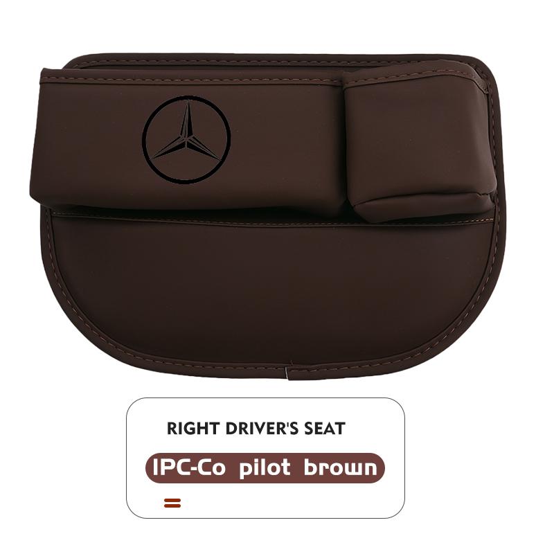 AABIB1 For Benz Car Logo Universal Seat Gap Slit Pocket Organizer Card Bottle Cups Holder AMG Exclusive A C E R V Class CLA CLS C180