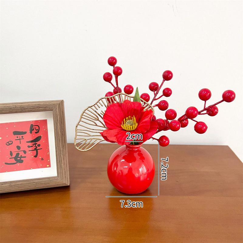 Chinese New Year Decoration Wedding Decoration Horse Year Decoration Flower Vase Hug Bucket Spring Festival Home Decor