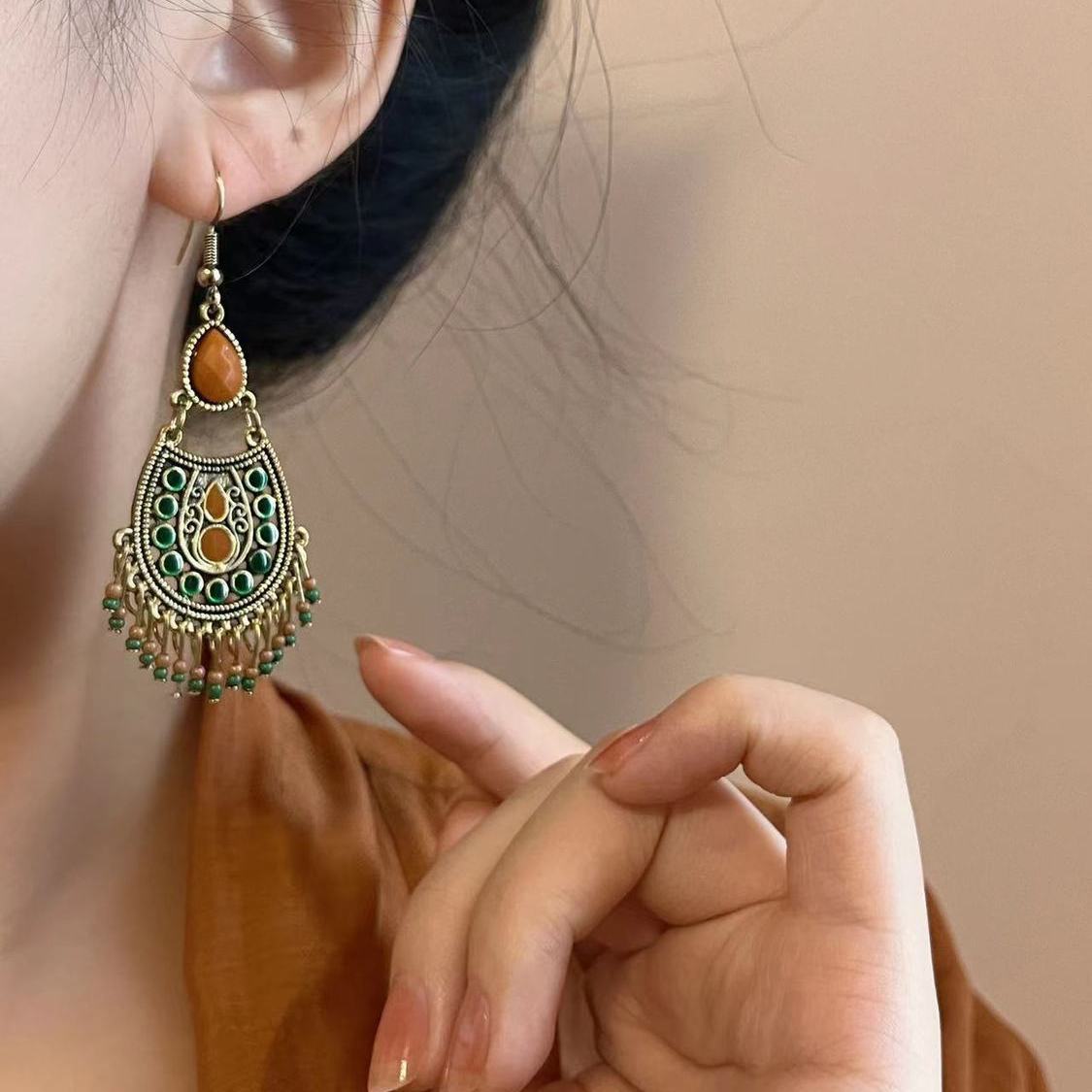 

Етнічний стиль сережки Su Богемний стиль персоналізовані сережки 1pc