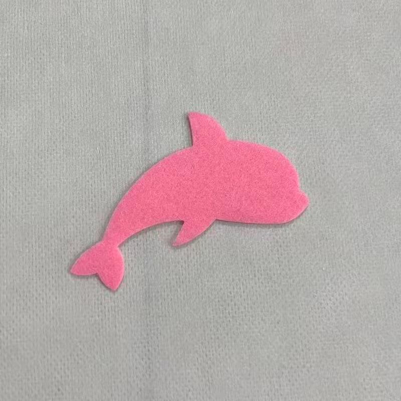 10Pcs Felt Dolphin Decorative Patches Assorted Bright Colors Soft Material For Kids Diy Craft Art Projects