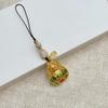 Luxury Metal Gourd Cinnabar Pendant Keychain Ornament