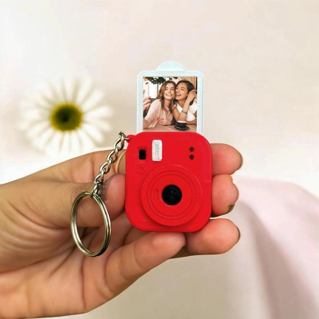 3D Printed Photo Keychain Mini Picture Frame Keyring Bag Charm Custom Picture Insert Gift for Teens Friends