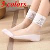 5/10 Pairs Summer Mesh Silk Socks Women Thin Casual Transparent Cute  Bear Series Kawaii Mori Girl Ultrathin Glass Silk Sheer Socks