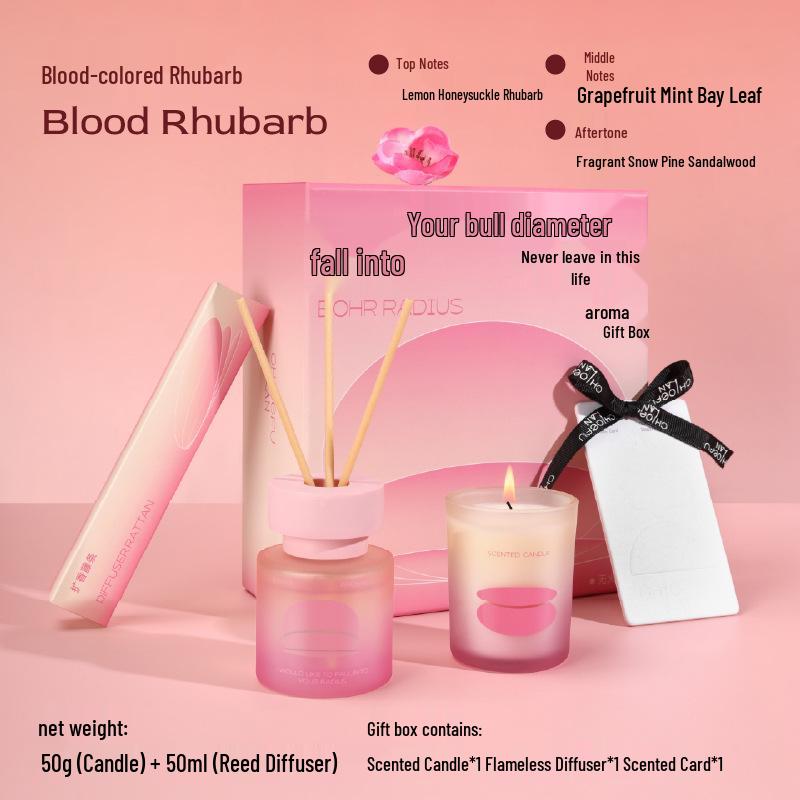 Luxury Aroma Candle Gift Box for Birthdays & Valentine s Day Raindrop Radius Aroma Gift Box Set розовый