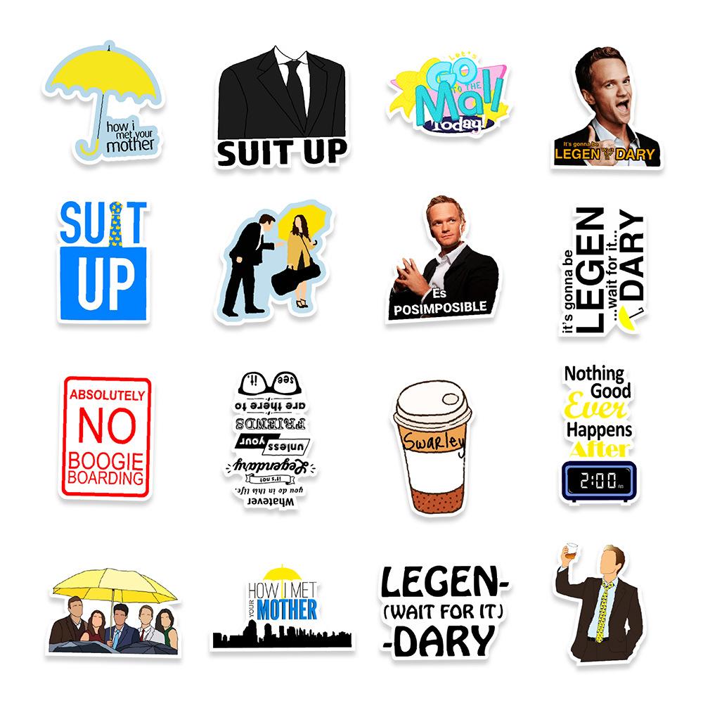 50 American TV Series, Mom, Romance, Graffiti Stickers, Balance Car, Mobile Phone, Kettle, Outdoor Decoration Stickers