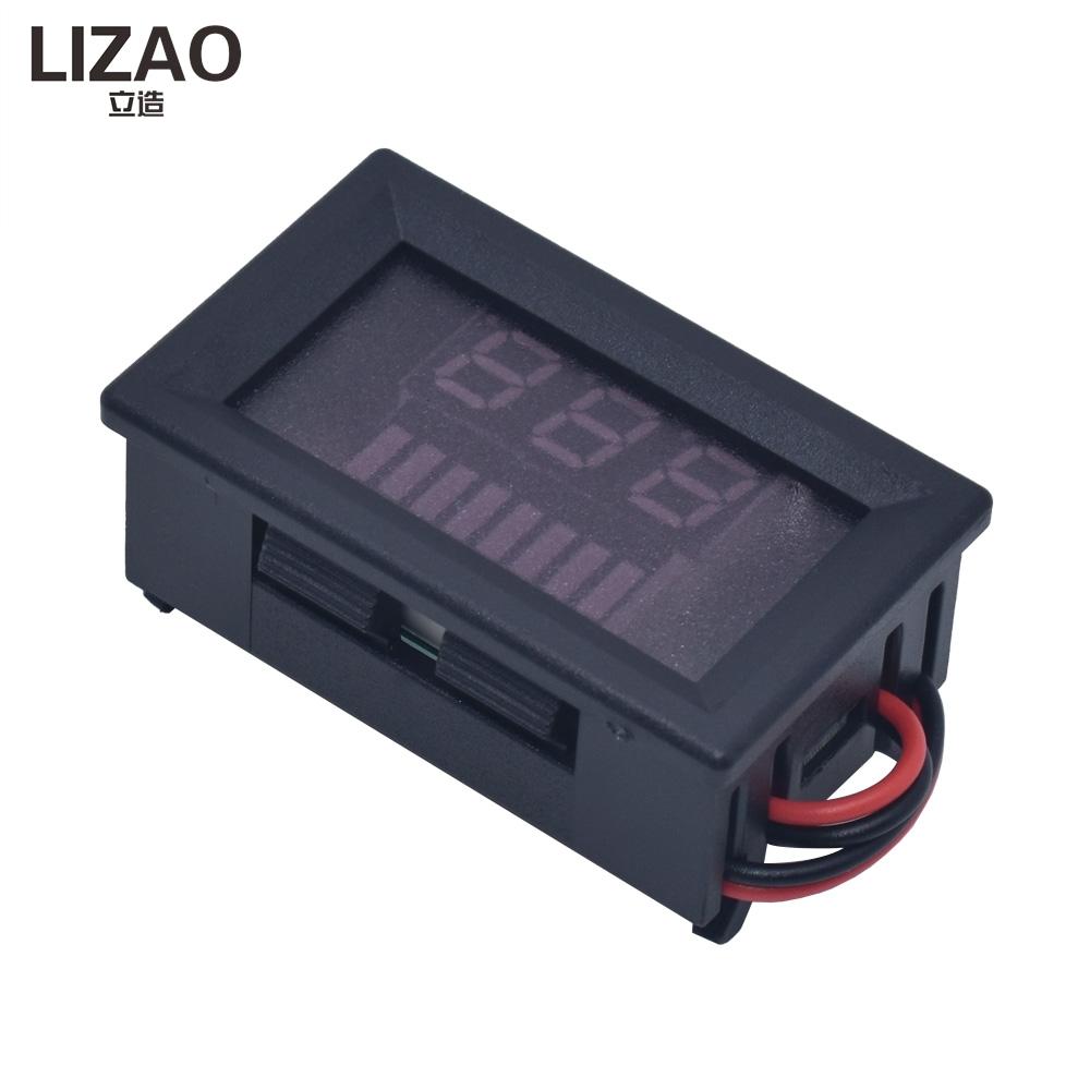LIZAO 12V 24V 48V 72V Car Battery Charge Meter LED Digital Capacity Tester Lithium Battery Voltage Indicator