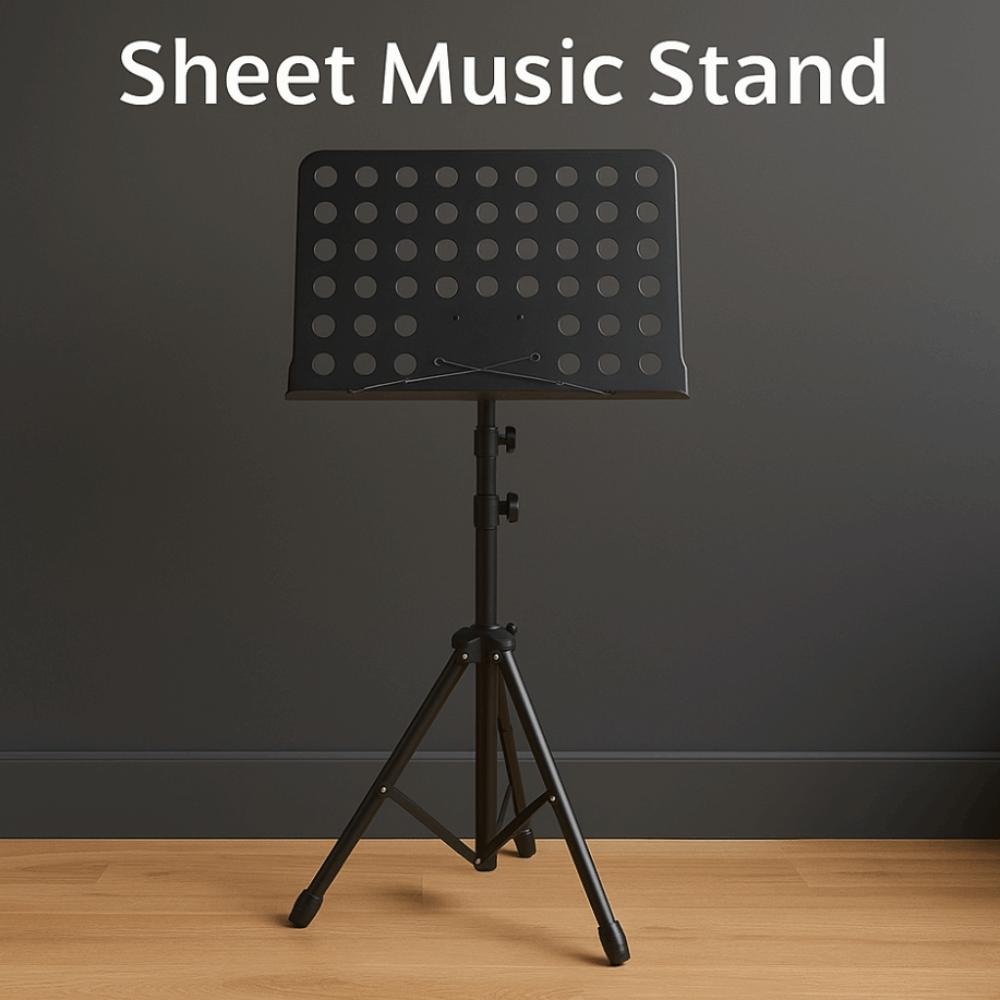 Retractable Music Stand Book Holder Portable Music Score Tripod Stand Sheet Music Stand  Guitar