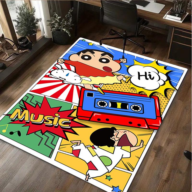 Crayon Shin-chan  Carpet Office Decorative Carpet For Living Room Bedroom Door Mat Floor Rug Computer Chair Area Rug