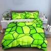 Green Abstract Geometric Pattern Bedding Duvet Cover Set Duvet Cover Pillowcases  (1*Duvet Cover 2*Pillowcases, without duvet insert)