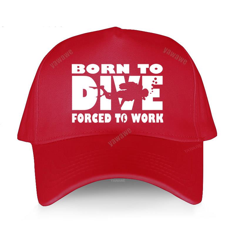 Schwarze, lässige Baseballkappe mit Aufdruck für Jungen, MSP BORN TO DIVE, gezwungen zur Arbeit, Sommerhut für Männer und Frauen, Outdoor-Snapback-Caps, Sportmütze